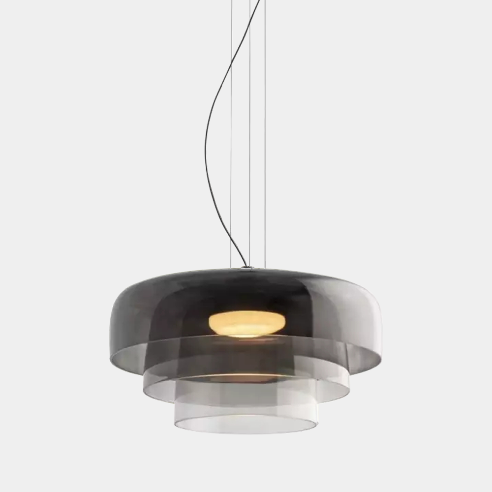 Kirrea Contemporary Glass and Metal Pendant Light For Kitchen