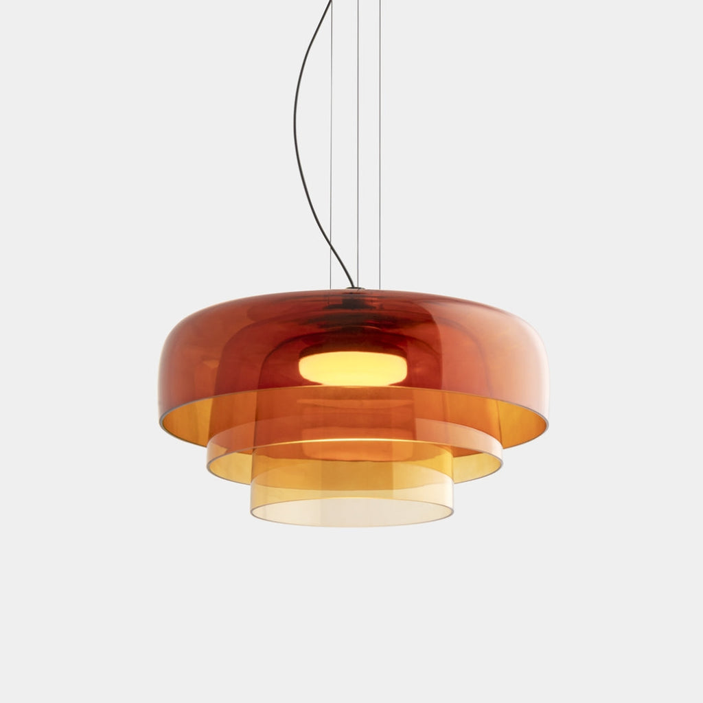 Kirrea Contemporary Glass and Metal Pendant Light For Kitchen