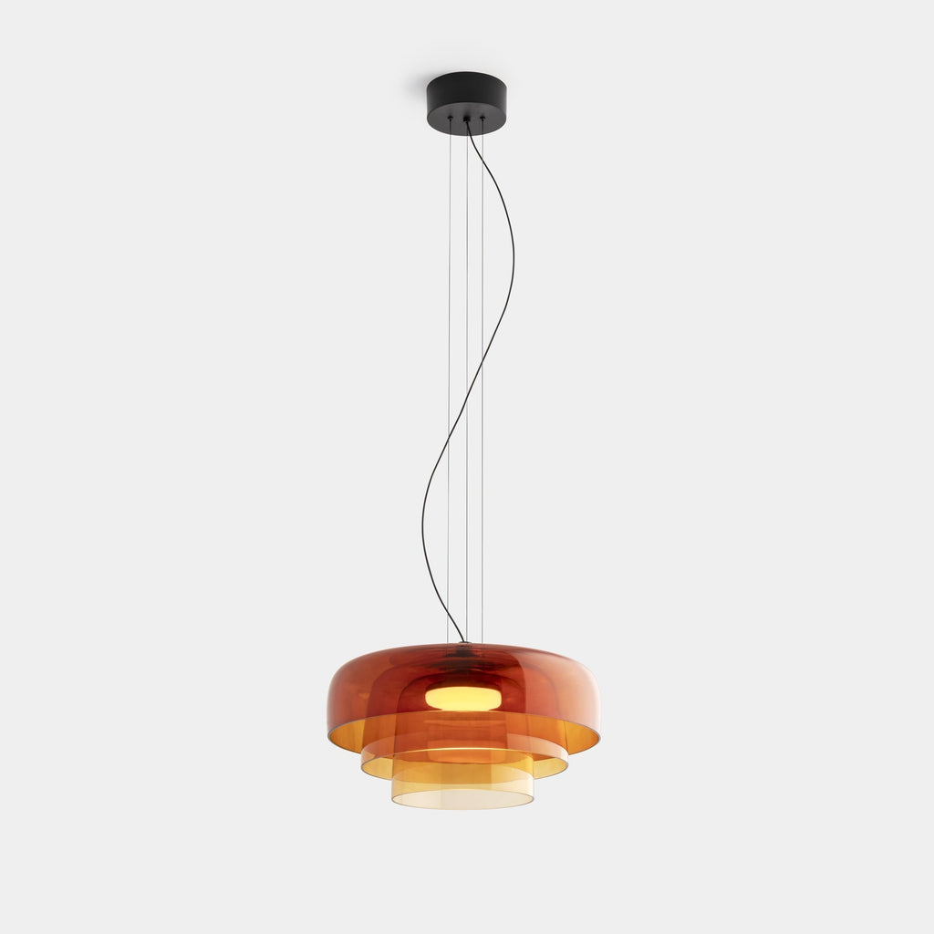 Kirrea Contemporary Glass and Metal Pendant Light For Kitchen
