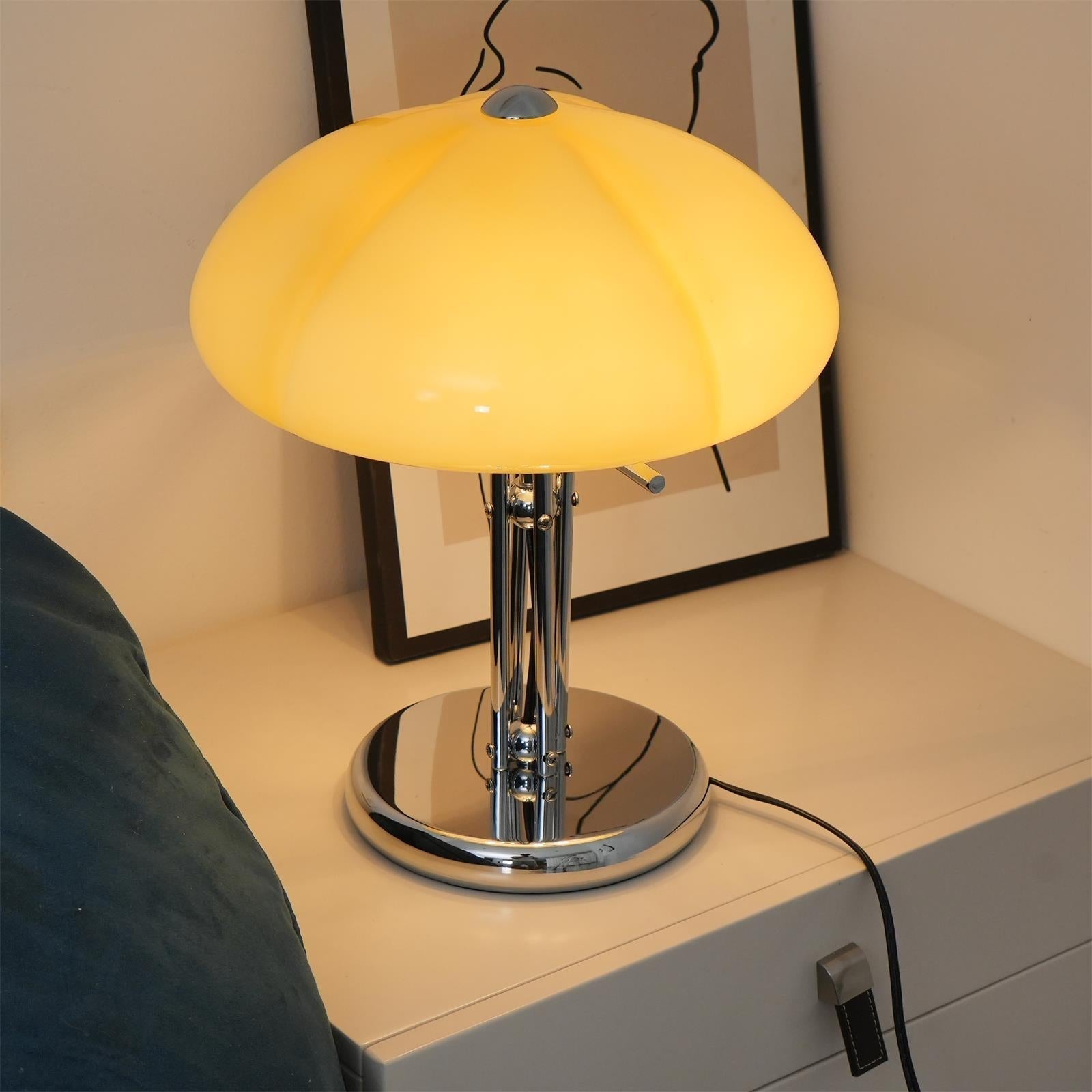 Mushroom Table Lamp With Bauhaus Style And Clean Geometric Form