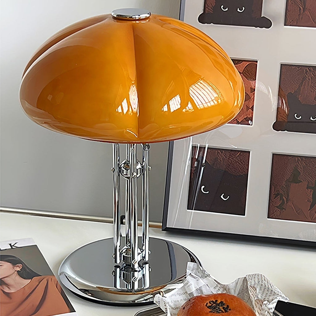 Mushroom Table Lamp With Bauhaus Style And Clean Geometric Form