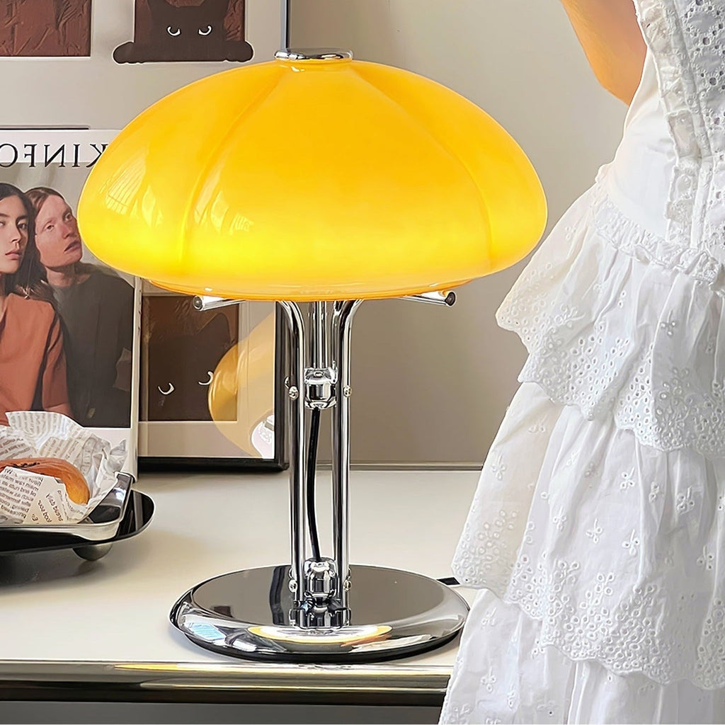Mushroom Table Lamp With Bauhaus Style And Clean Geometric Form