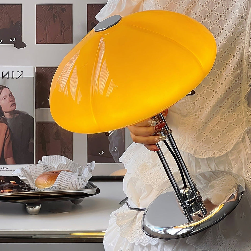 Mushroom Table Lamp With Bauhaus Style And Clean Geometric Form