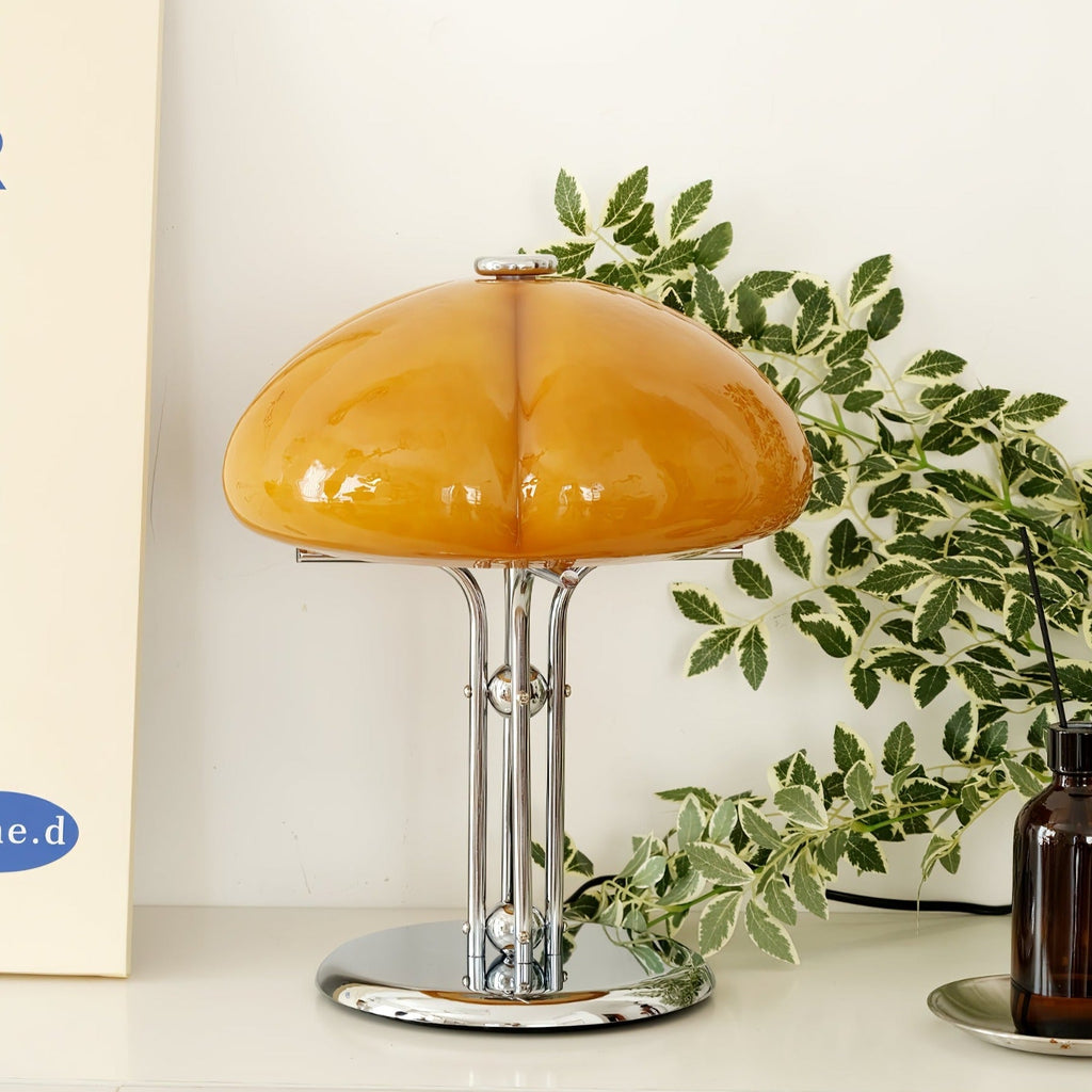 Mushroom Table Lamp With Bauhaus Style And Clean Geometric Form