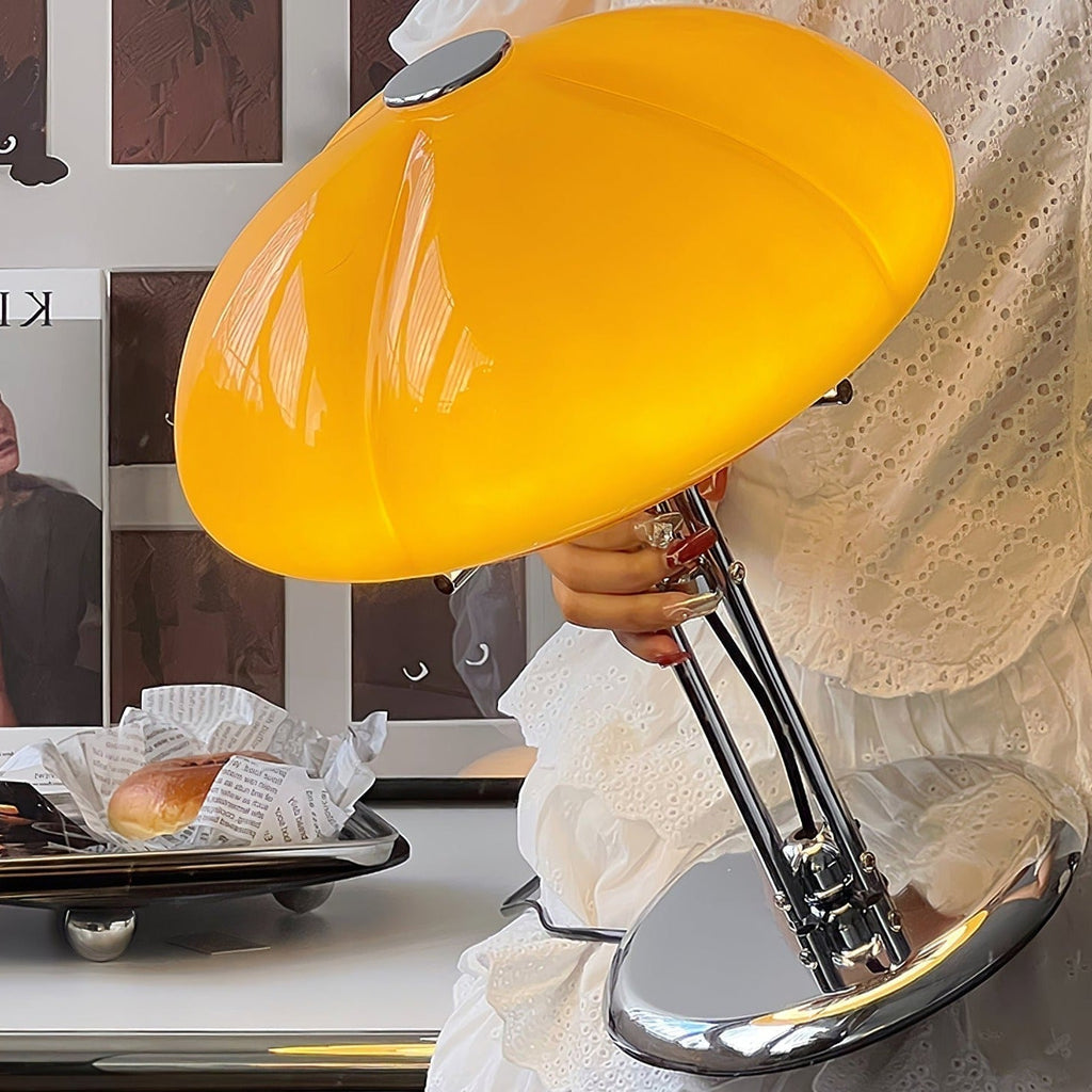 Mushroom Table Lamp With Bauhaus Style And Clean Geometric Form