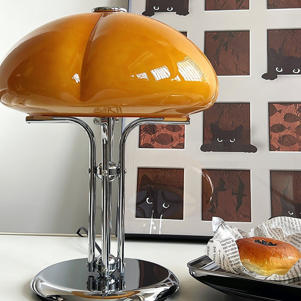 Mushroom Table Lamp With Bauhaus Style And Clean Geometric Form