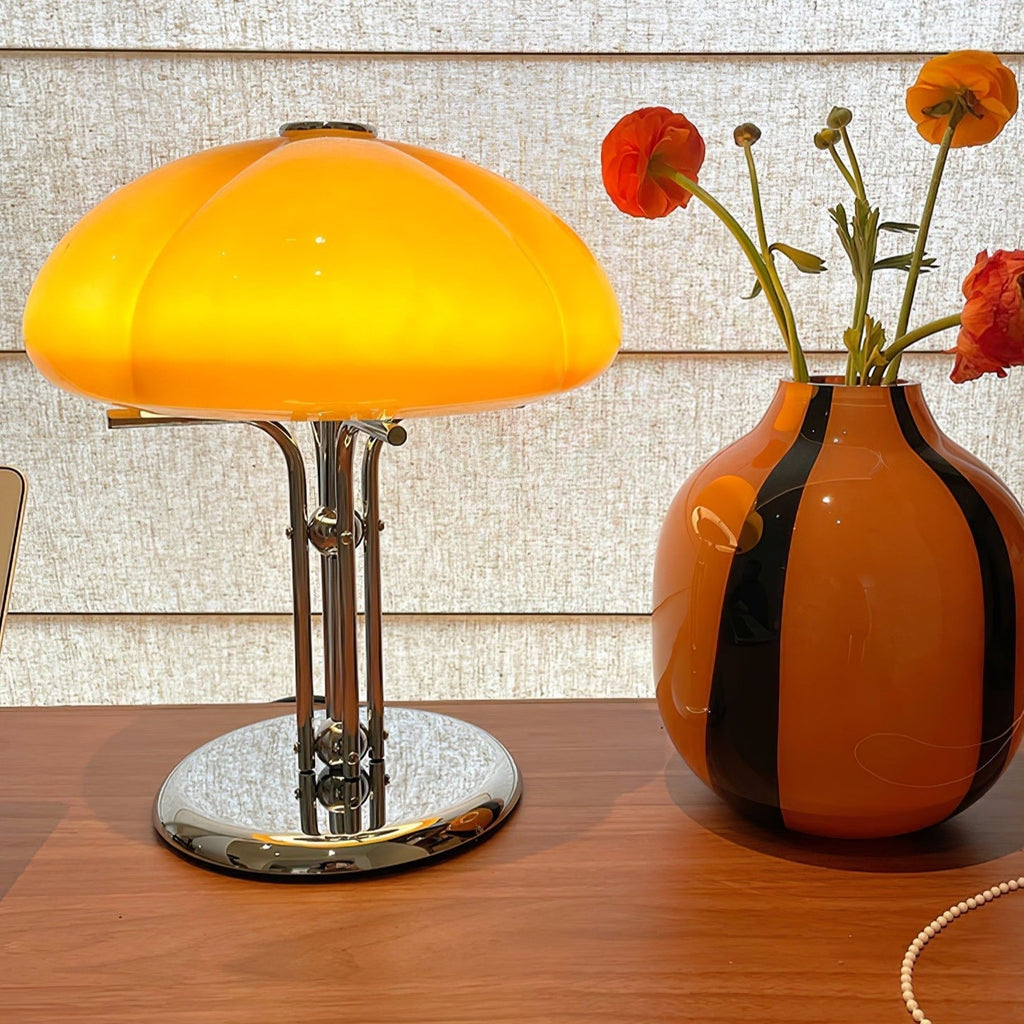 Mushroom Table Lamp With Bauhaus Style And Clean Geometric Form