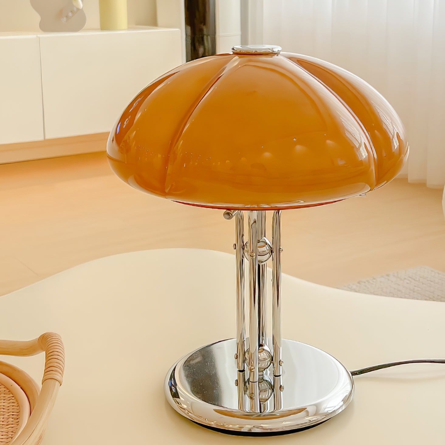 Mushroom Table Lamp With Bauhaus Style And Clean Geometric Form