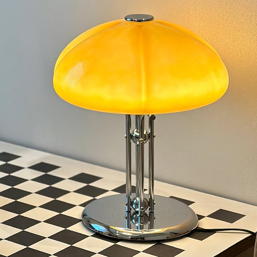 Mushroom Table Lamp With Bauhaus Style And Clean Geometric Form