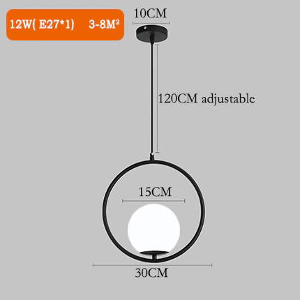 Nordic Glass Globe Fixtures For Pendant Lights In Modern Home Decor