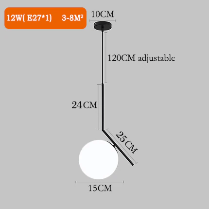 Nordic Glass Globe Fixtures For Pendant Lights In Modern Home Decor