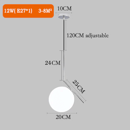 Nordic Glass Globe Fixtures For Pendant Lights In Modern Home Decor