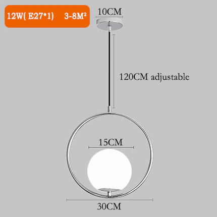 Nordic Glass Globe Fixtures For Pendant Lights In Modern Home Decor