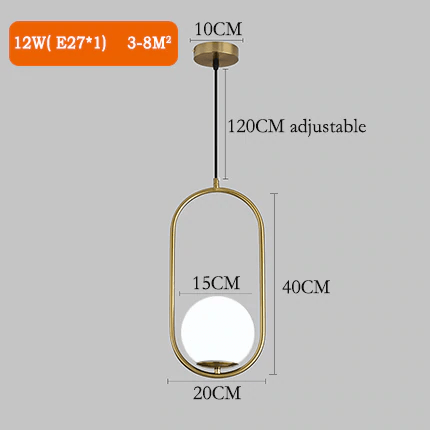 Nordic Glass Globe Fixtures For Pendant Lights In Modern Home Decor