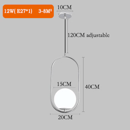 Nordic Glass Globe Fixtures For Pendant Lights In Modern Home Decor