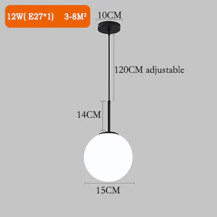 Nordic Glass Globe Fixtures For Pendant Lights In Modern Home Decor