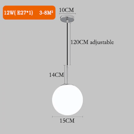 Nordic Glass Globe Fixtures For Pendant Lights In Modern Home Decor