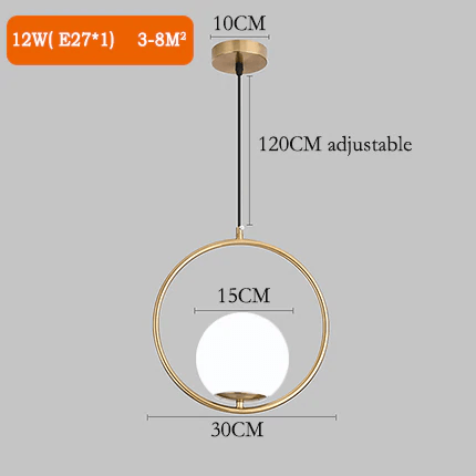 Nordic Glass Globe Fixtures For Pendant Lights In Modern Home Decor