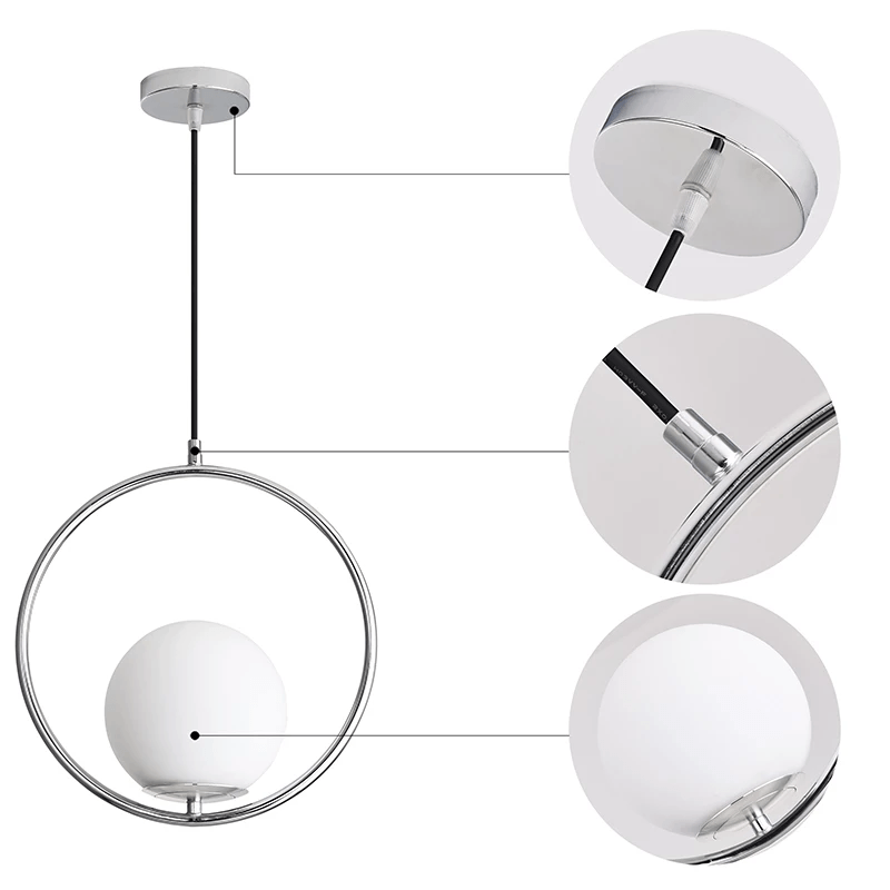Nordic Glass Globe Fixtures For Pendant Lights In Modern Home Decor