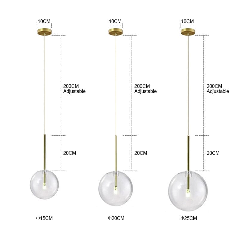Pendant Lights With Glass Globes For Modern Kitchens And Bedrooms