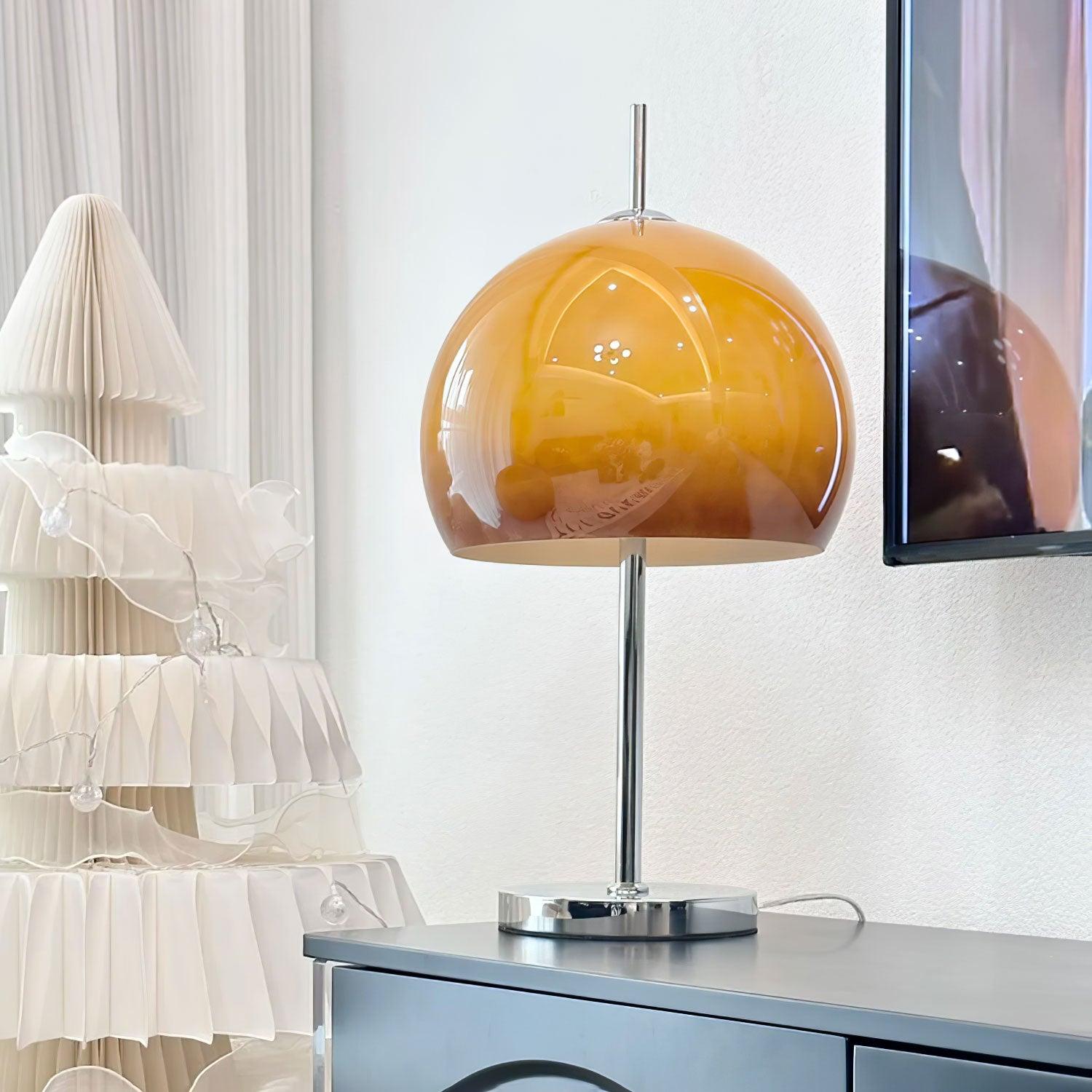 Mushroom Table Lamp With Bauhaus Style And Clean Geometric Form