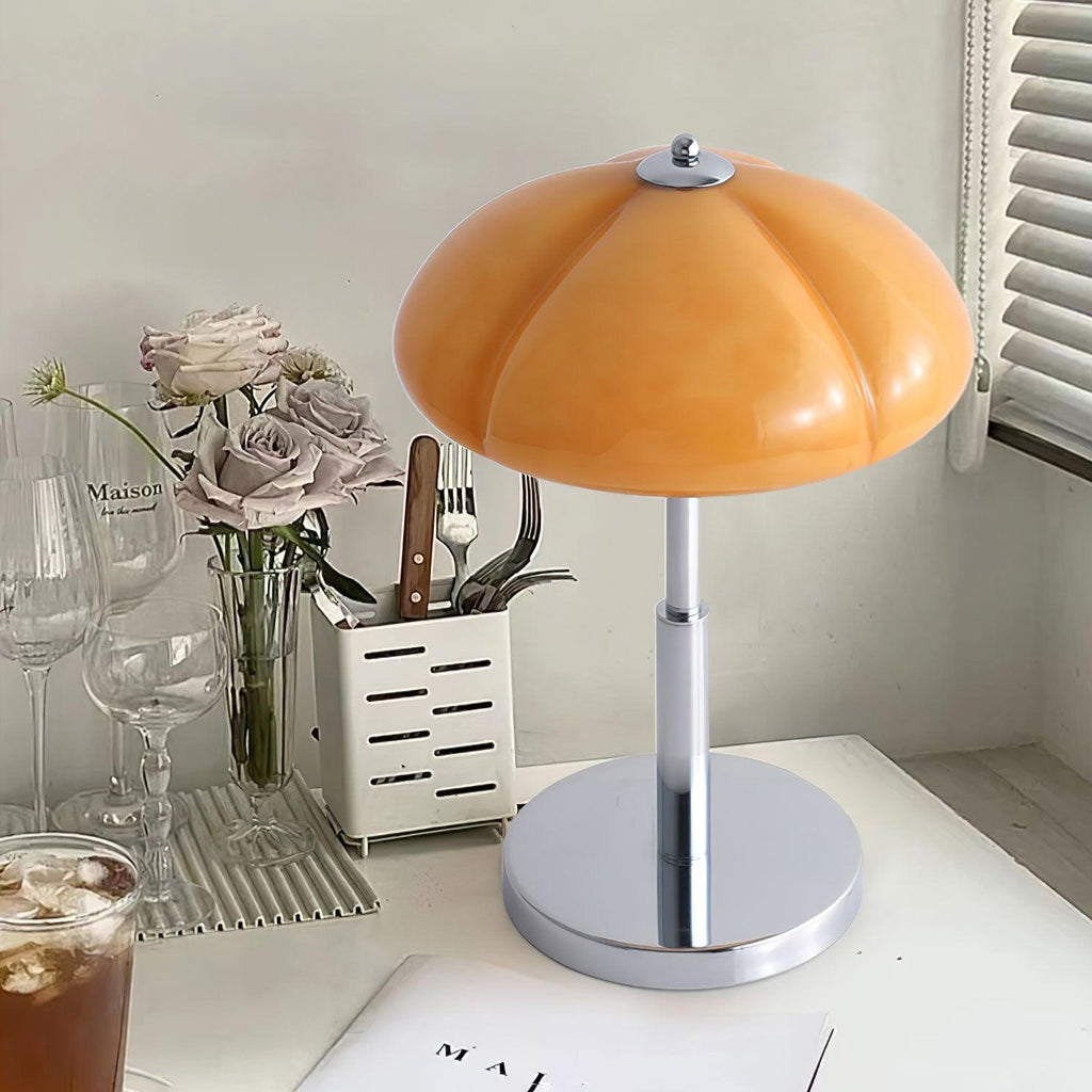 Mushroom Table Lamp With Bauhaus Style And Clean Geometric Form