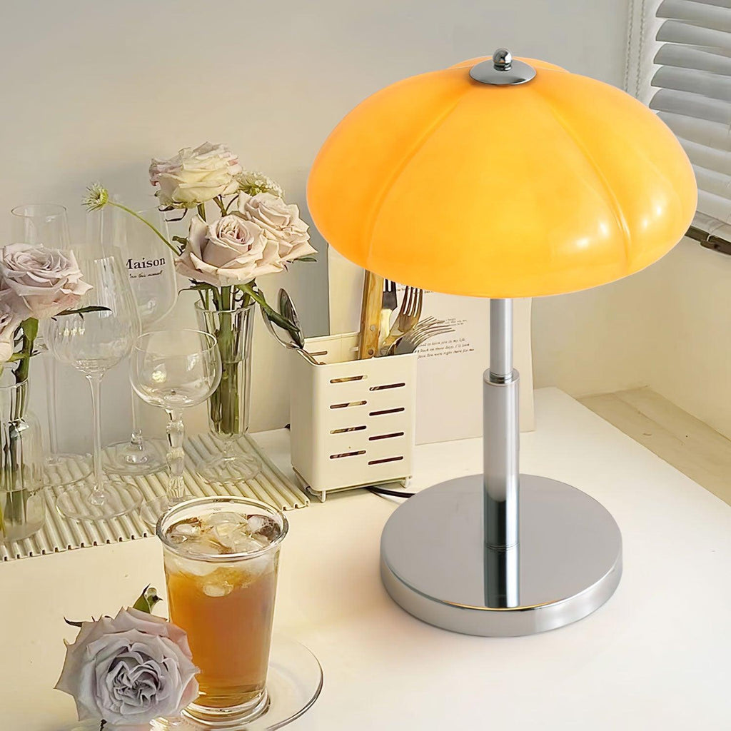 Mushroom Table Lamp With Bauhaus Style And Clean Geometric Form