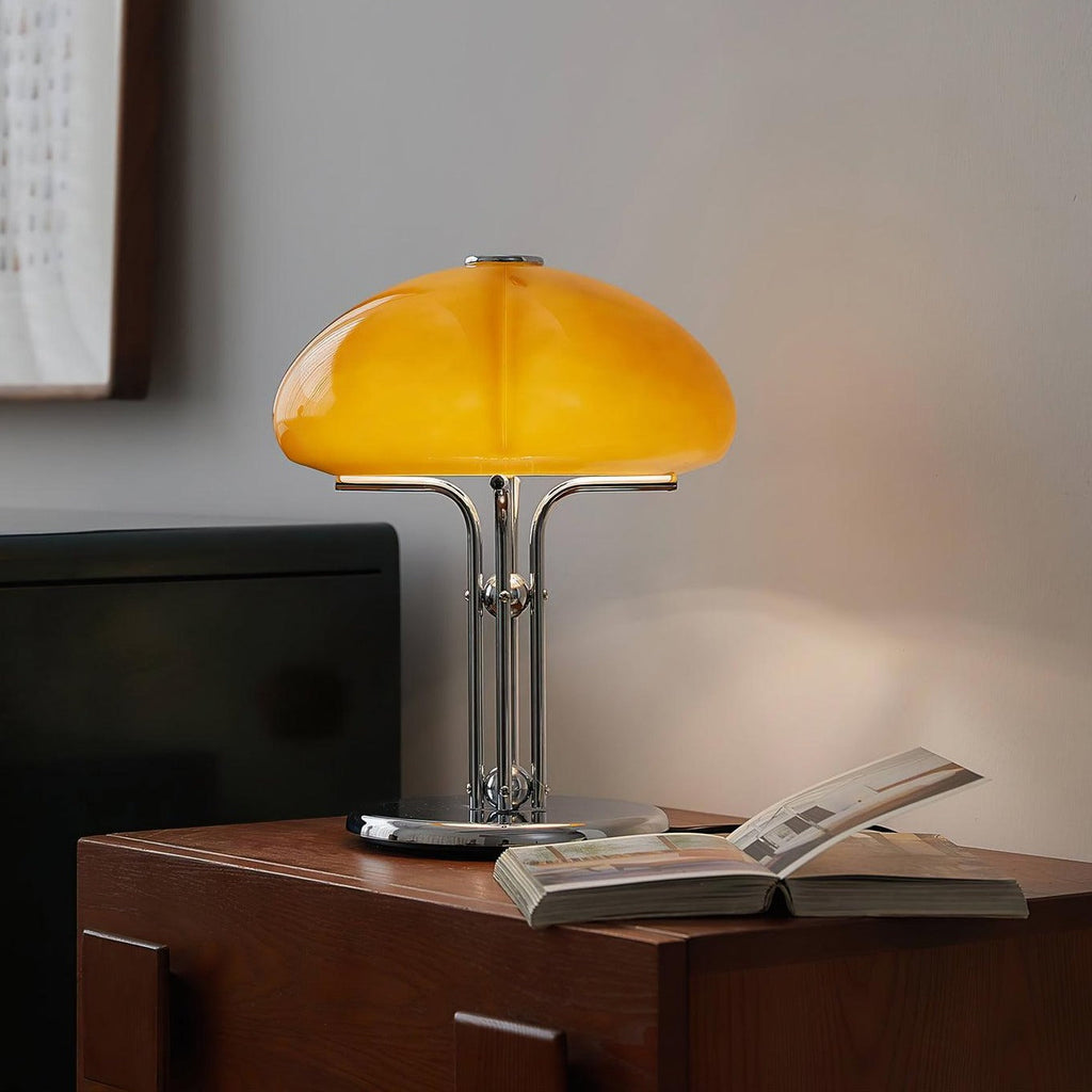 Mushroom Table Lamp With Bauhaus Style And Clean Geometric Form