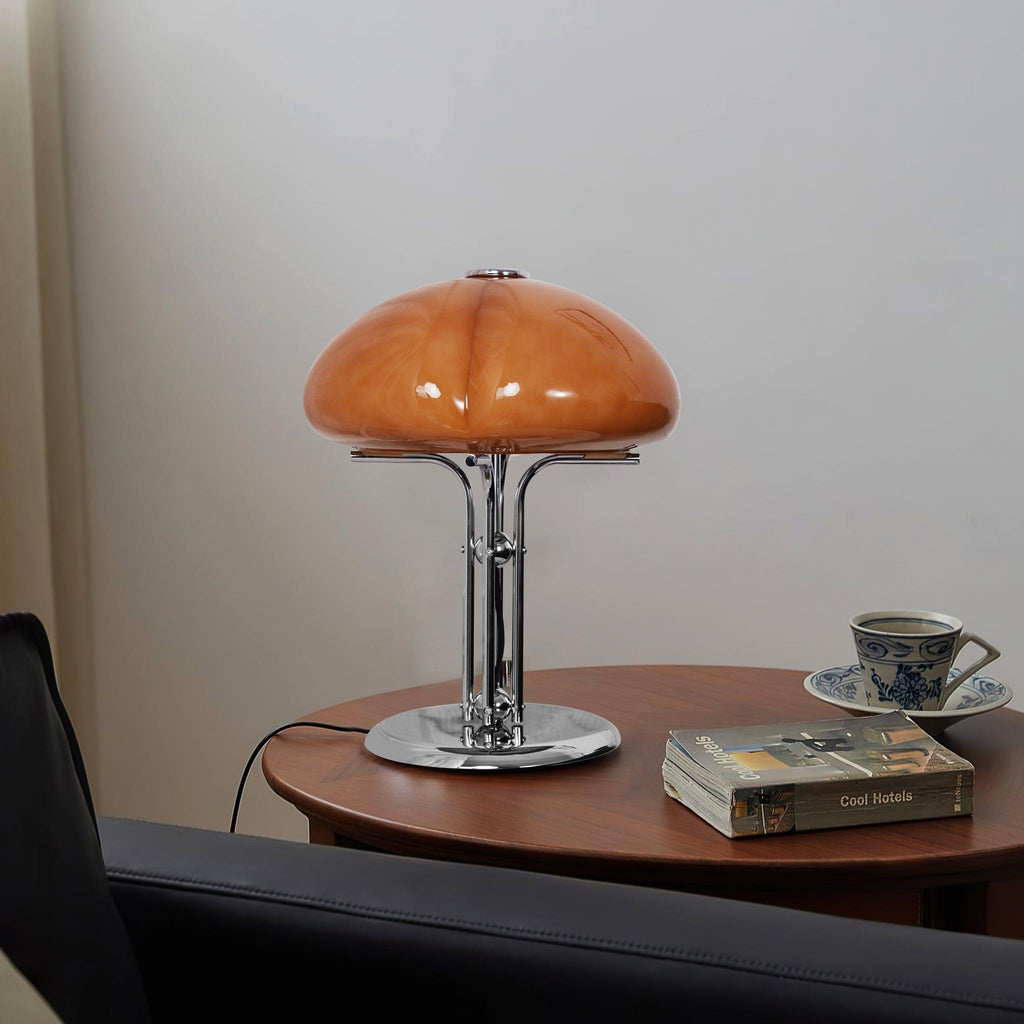 Mushroom Table Lamp With Bauhaus Style And Clean Geometric Form