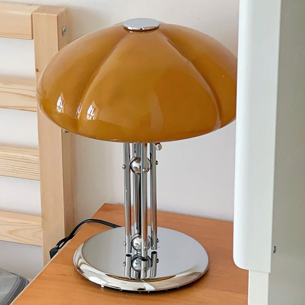 Mushroom Table Lamp With Bauhaus Style And Clean Geometric Form