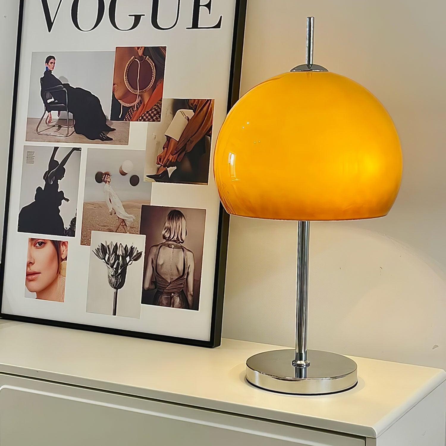 Mushroom Table Lamp With Bauhaus Style And Clean Geometric Form