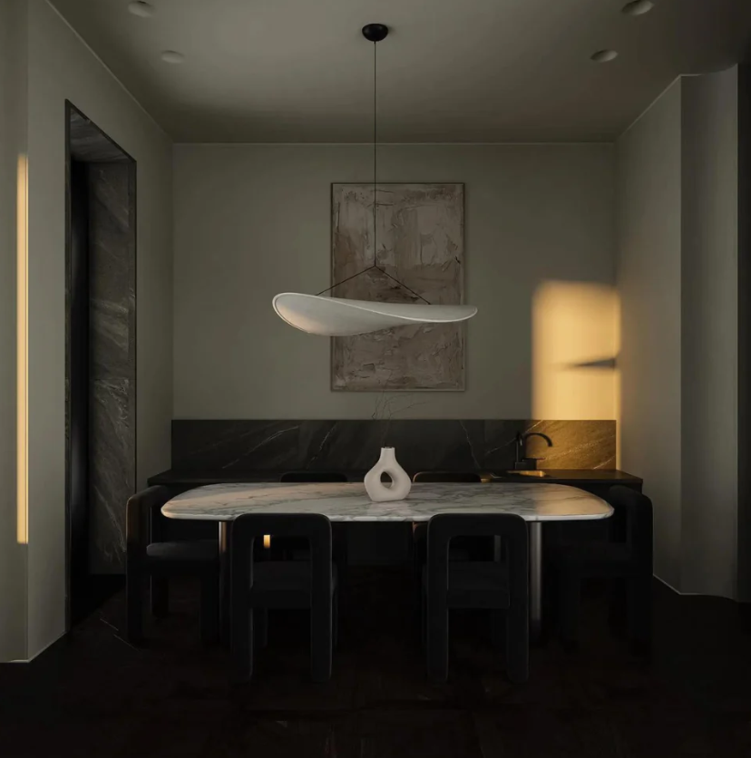 SoraHaze Japandi Hanging Chandelier With Soothing Light