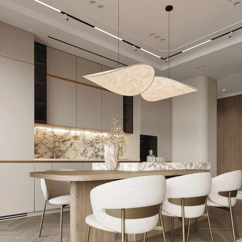 SoraHaze Japandi Hanging Chandelier With Soothing Light