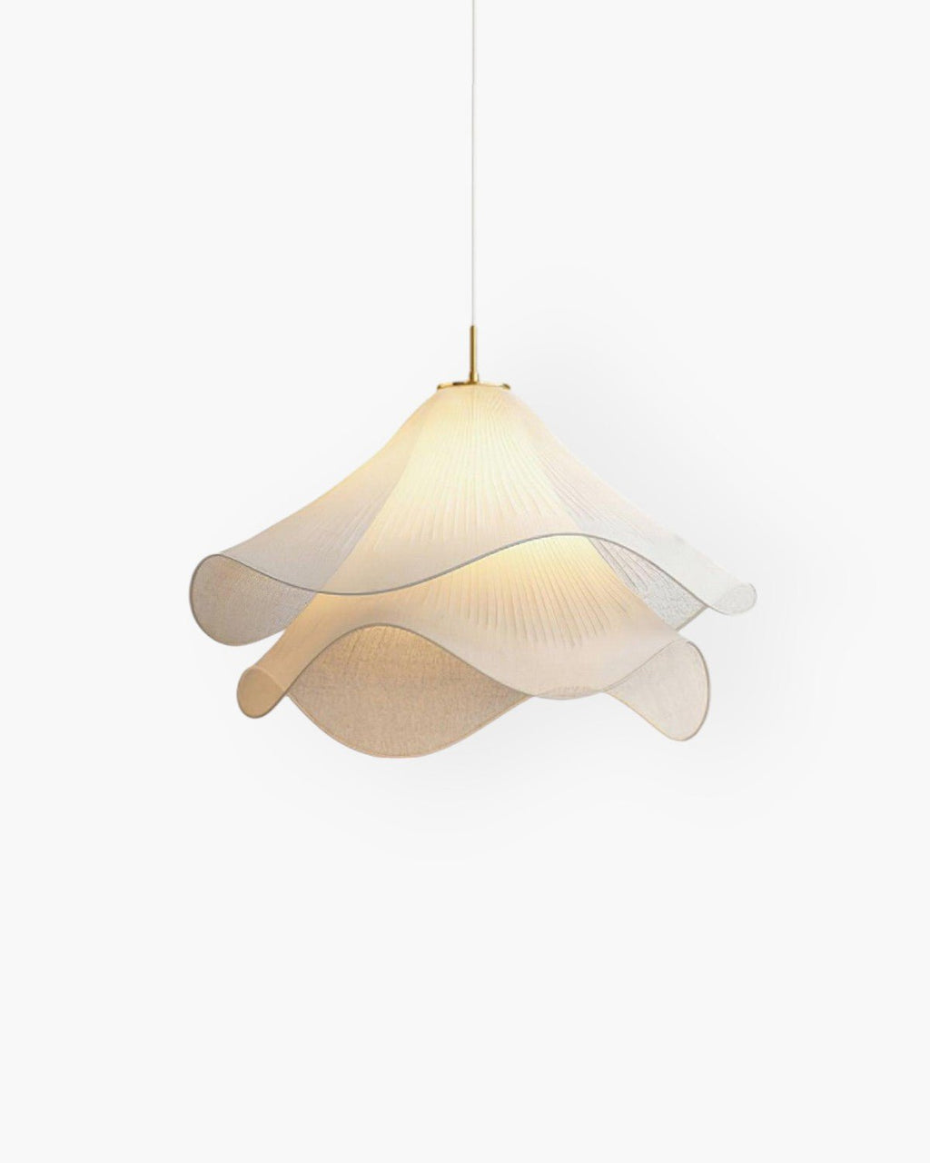 Florenza Petal Fabric Shade Pendant Light For Living Rooms, Warm 3000K, 30cm