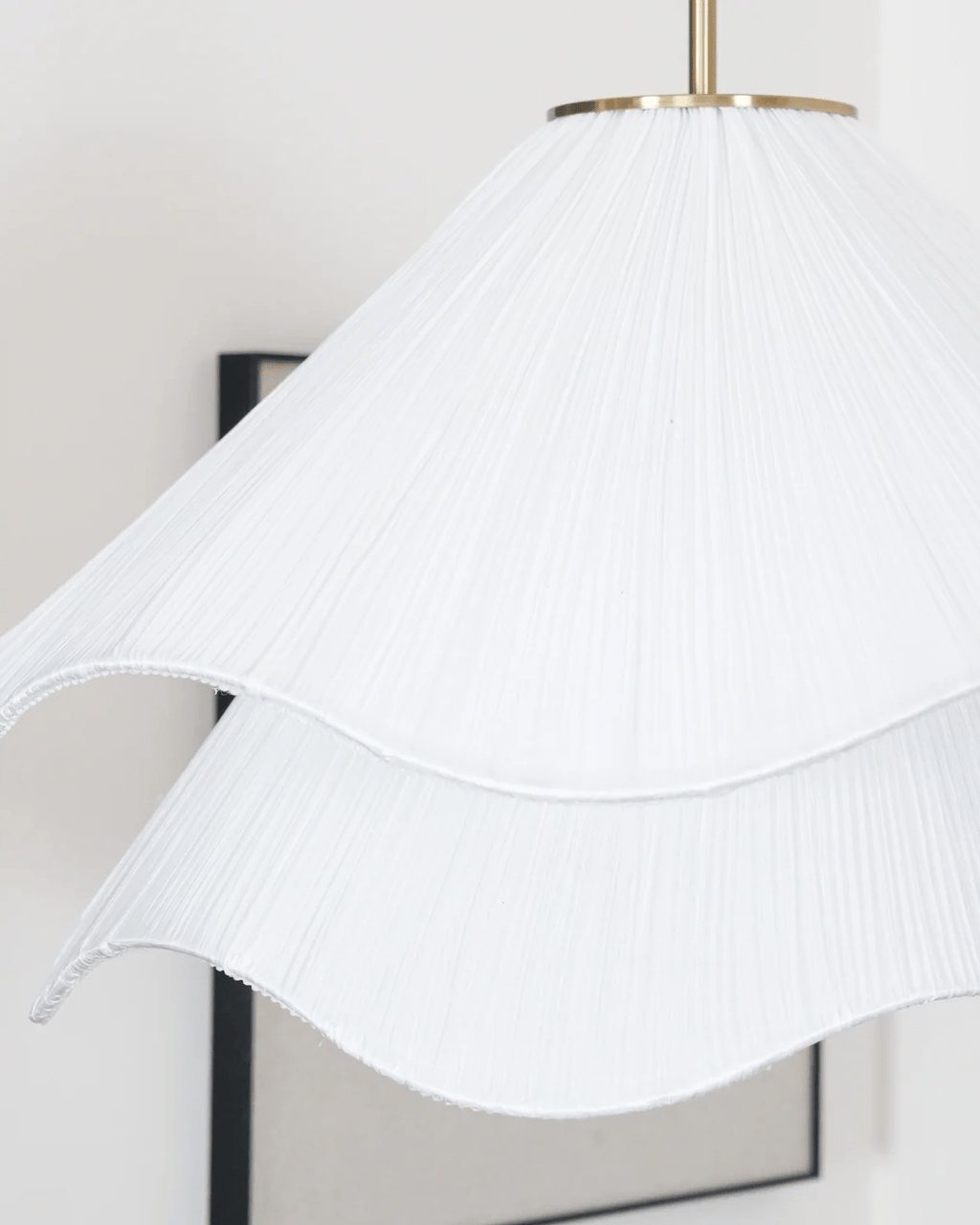 Florenza Petal Fabric Shade Pendant Light For Living Rooms, Warm 3000K, 30cm