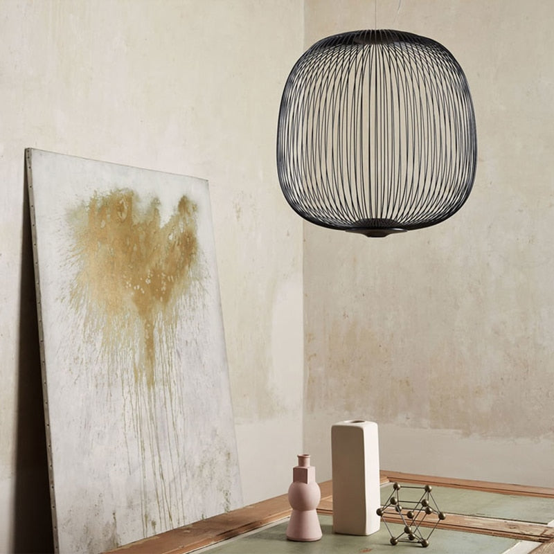 Lyra Spokes Hanging Pendant Light With 52cm Diameter 200cm Height