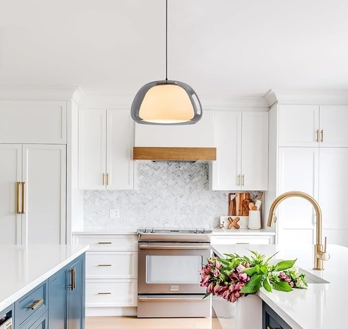 Aurora Pendant Light Milk Glass For Modern Ceiling Decor