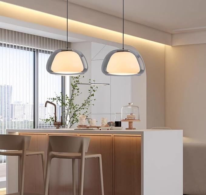 Aurora Pendant Light Milk Glass For Modern Ceiling Decor