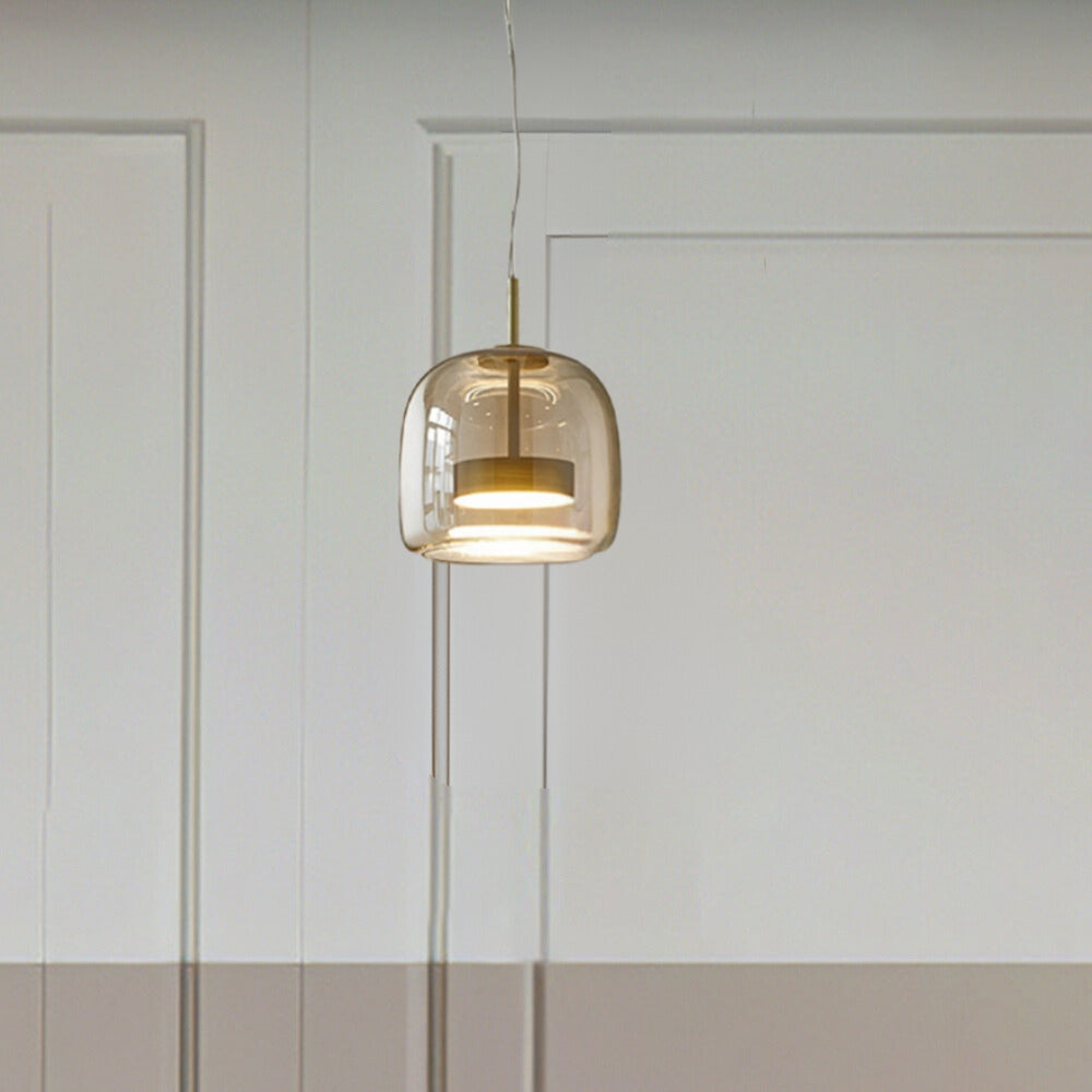 Lunara Warm Amber Glow Retro Pendant Light for Living Rooms