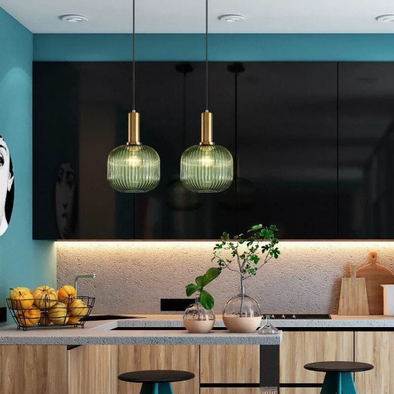 Marise Fluted Glass Pendant Lights For Nordic Home Decor