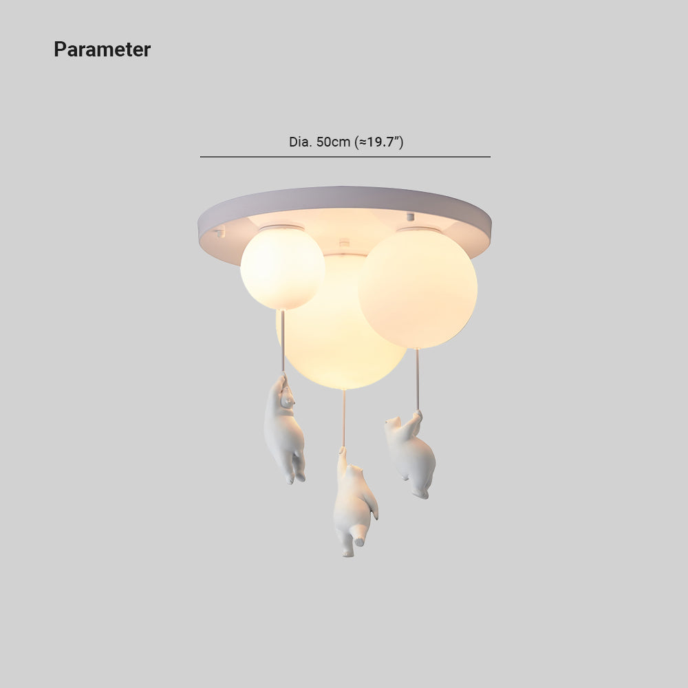 Cora Bear Pendant Light With Balloon Ceiling Theme For Kids Room
