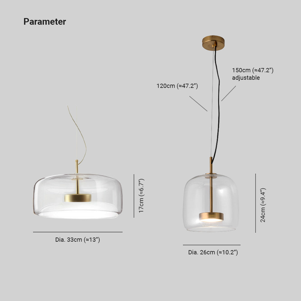Lunara Warm Amber Glow Retro Pendant Light for Living Rooms