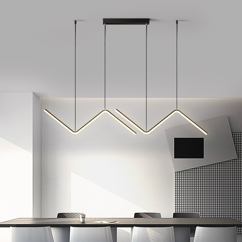 Lirana Wave Shaped Pendant Light With Contemporary Designer Style